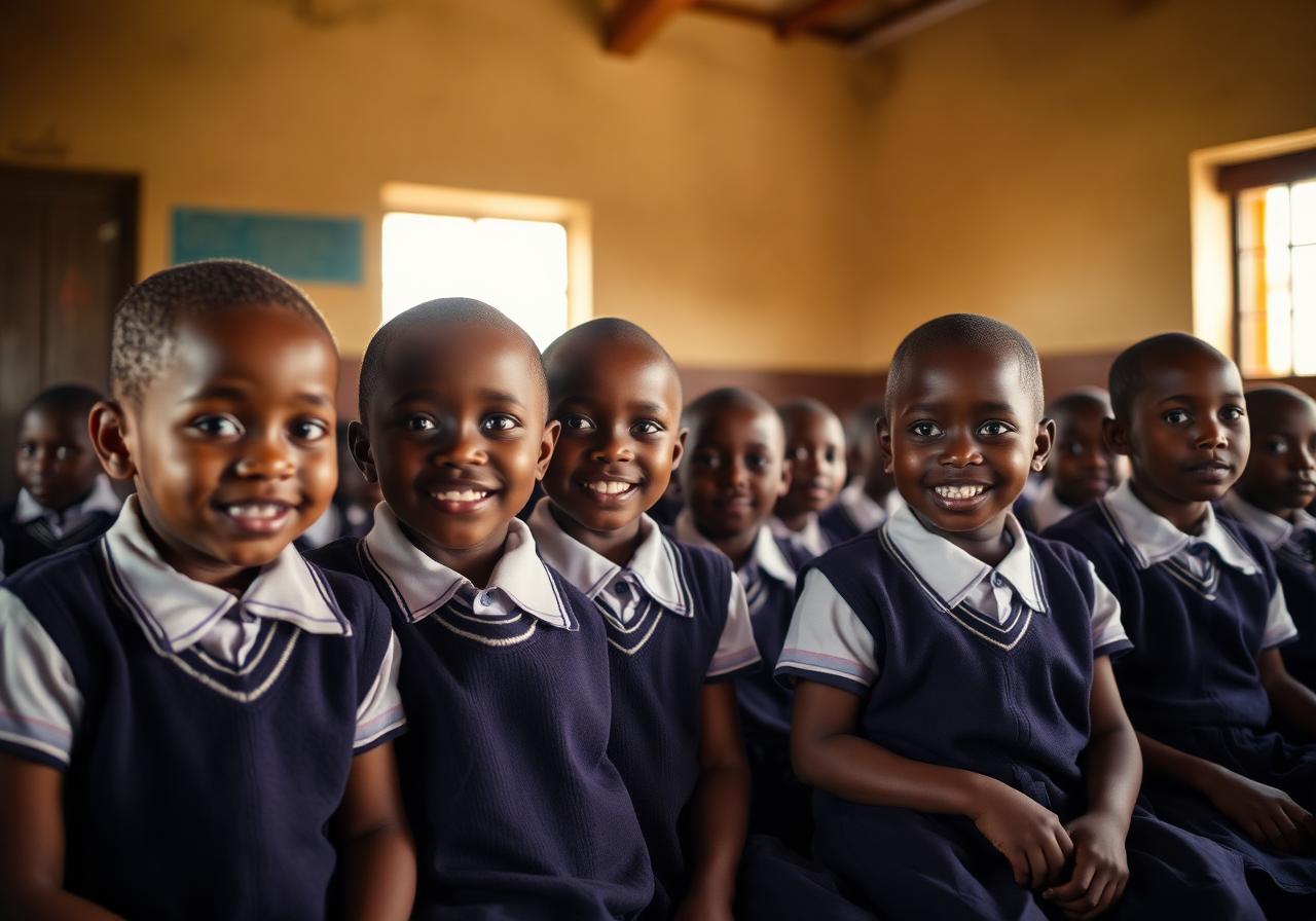 Students in a Hoima City classroom